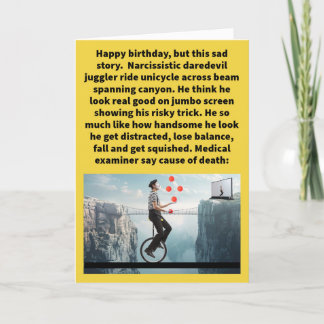 プンおもしろいジャグラーヴァンハッピーバースデー カード