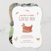 プンおもしろいチキンクリスマスフォトホリデーカード シーズンカード (正面/裏面)