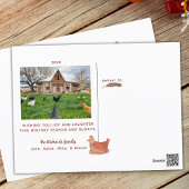 プンおもしろいチキンクリスマスフォト シーズンポストカード