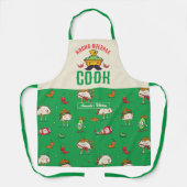 プンおもしろいナチョ平均調理師メキシコの食品愛好家 エプロン (正面)