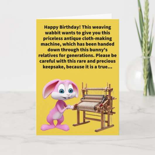 プンおもしろいファミリーヘアルームハッピーバースデー カード (正面)