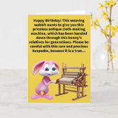 プンおもしろいファミリーヘアルームハッピーバースデー カード (黄色い花)