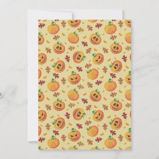 プンおもしろいブーティ美しいハローウィンパーティ 招待状 (裏面)