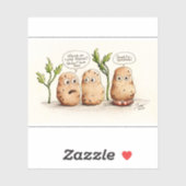 プンおもしろいポテト等高線カット シール (シート)