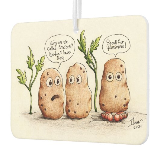 プンおもしろいポテト カーエアーフレッシュナー (左)