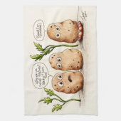 プンおもしろいポテト キッチンタオル (縦)
