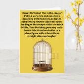 プンおもしろいポリーハッピーバースデー カード (黄色い花)