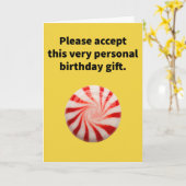 プンおもしろいミントフォーユー誕生日 カード (黄色い花)