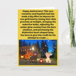 プンおもしろいムード照明ハッピーアニバーサリー カード