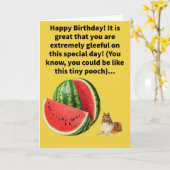 プンおもしろいメロンコリーハッピーバースデー カード (黄色い花)