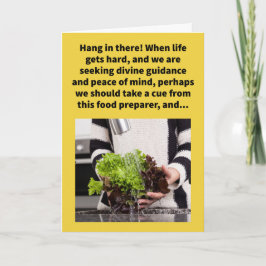 プンおもしろいレタス・スプレー勇気付けられる カード