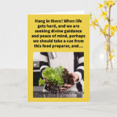 プンおもしろいレタス・スプレー勇気付けられる カード (黄色い花)