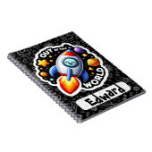 プンおもしろい新学期ノートブパーソナライズされたック ノートブック (右側)