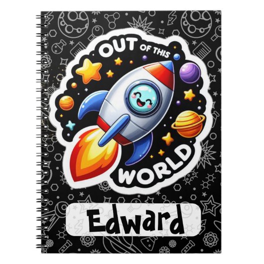 プンおもしろい新学期ノートブパーソナライズされたック ノートブック (正面)