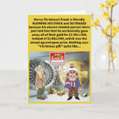 プンおもしろい金ゴールド、フランク、メルフ・クリスマス カード (黄色い花)