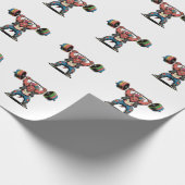 プンクロックステゴサウルス遊恐竜のギター ラッピングペーパー (角)