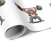 プンクロックステゴサウルス遊恐竜のギター ラッピングペーパー (ロールコーナー)