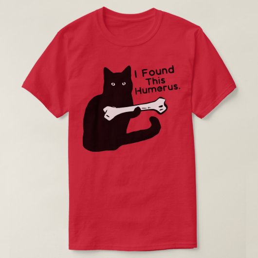 プンジョーク私はこの上腕骨のユーモアのある猫好き Tシャツ (デザイン正面)