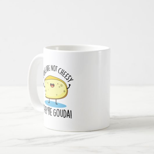 プンスは安くはないゴーダチーズパおもしろいン コーヒーマグカップ (正面左)