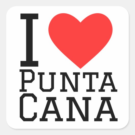 プンタカナが大好き スクエアシール (正面)