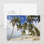 プンタカナのビーチ | 誕生日おめでとう ポストカード (正面/裏面)