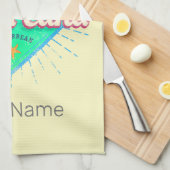 プンタカナカリブのドミニカ共和国レトロ キッチンタオル (四つ折り)