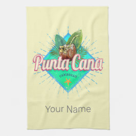 プンタカナカリブのドミニカ共和国レトロ キッチンタオル