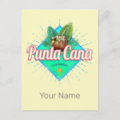 プンタカナカリブのドミニカ共和国レトロ シーズンポストカード (正面)