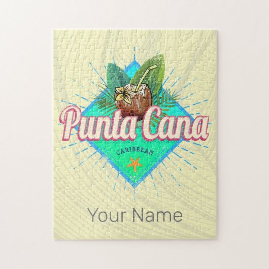 プンタカナカリブのドミニカ共和国レトロ ジグソーパズル (縦)