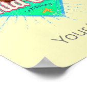 プンタカナカリブのドミニカ共和国レトロ ポスター (角)