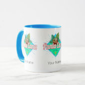 プンタカナカリブのドミニカ共和国レトロ マグカップ (正面左)