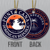 プンタカナドミニカいかりファミリーバケーションサンセット セラミックオーナメント