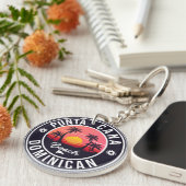 プンタカナドミニカパームツリービーチヴィンテージ キーホルダー (正面右)