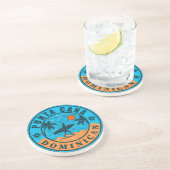 プンタカナドミニカパームツリービーチヴィンテージ コースター (側面)