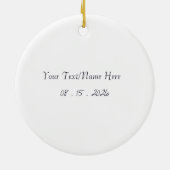 プンタカナドミニカパームツリービーチヴィンテージ セラミックオーナメント (裏面)