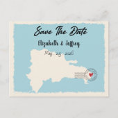 プンタカナドミニカ共和国の地図この日を保存 ポストカード (正面)