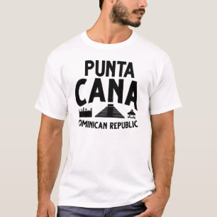 プンタカナドミニカ共和国シティスカイラインマップトラ Tシャツ