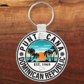 プンタカナドミニカ共和国ファミリー土産80s キーホルダー (裏面)