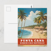 プンタカナドミニカ共和国レトロヴィンテージトラベル ポストカード (正面/裏面)