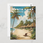 プンタカナドミニカ共和国レトロヴィンテージトラベル ポストカード (正面/裏面)