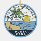 プンタカナドミニカ共和国ヴィンテージ セラミックオーナメント (裏面)