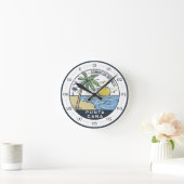 プンタカナドミニカ共和国ヴィンテージ ラウンド壁時計 (ホーム)