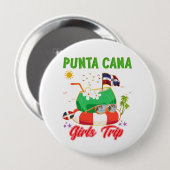 プンタカナドミニカ共和国女子トリップ 缶バッジ (正面&裏面)