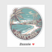 プンタカナドミニカ共和国旅行アートバッジ シール (シート)
