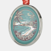 プンタカナドミニカ共和国旅行アートバッジ メタルオーナメント (左)