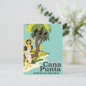 プンタカナドミニカ共和国旅行ポスター ポストカード (スタンド正面)