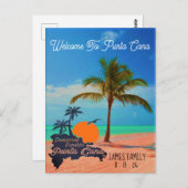 プンタカナドミニカ – ファミリーバケーションヴィンテージ60s ポストカード (正面/裏面)