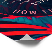 プンタカナビーチパーティーパーム葉ツリー夕日 ポスター (角)