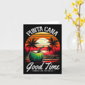 プンタカナ家族旅行Tシャツ ドミニカ共和国 カード (黄色い花)