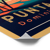 プンタカナDRレトロサンセットお土産1960s ポスター (角)